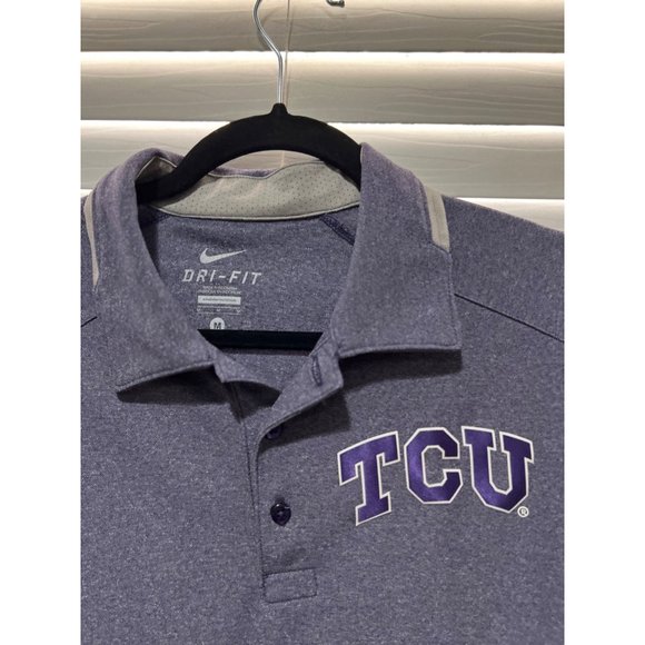 Nike Texas Christian University Horned Frogs Polo Shirt - Size M - Picture 2 of 3